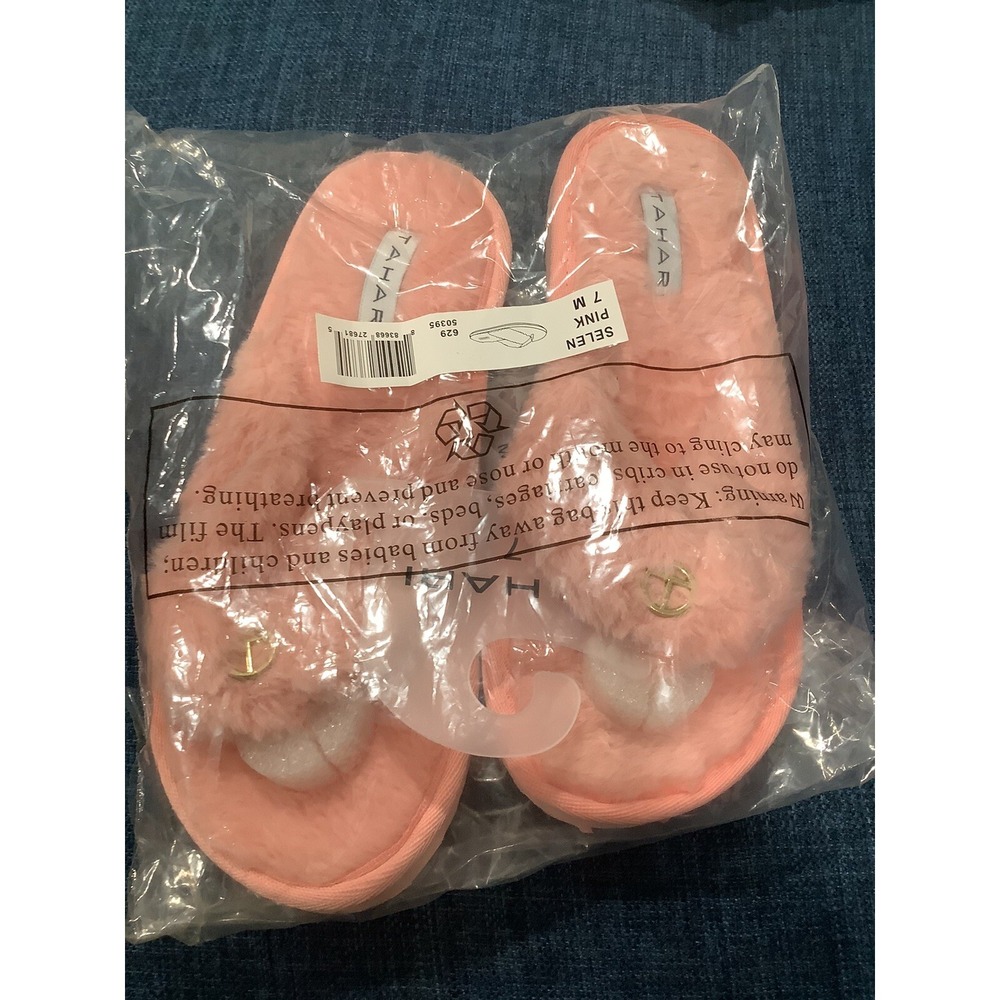 Tahari - Selen Pink Crisscross Slippers, Size 7M - NEW ~ MSRP $48